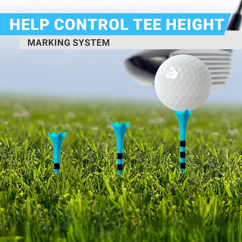 Full Choice Professional Plastic Golf Tees 100 Pack (3-1/4" or 2-3/4"), Enhanced Durability & Stability, Engineered to Minimize Friction and Side Spin - Image 4